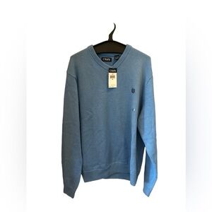 Chaps Pullover Sweater Men’s‎ XL baby Blue Cotton